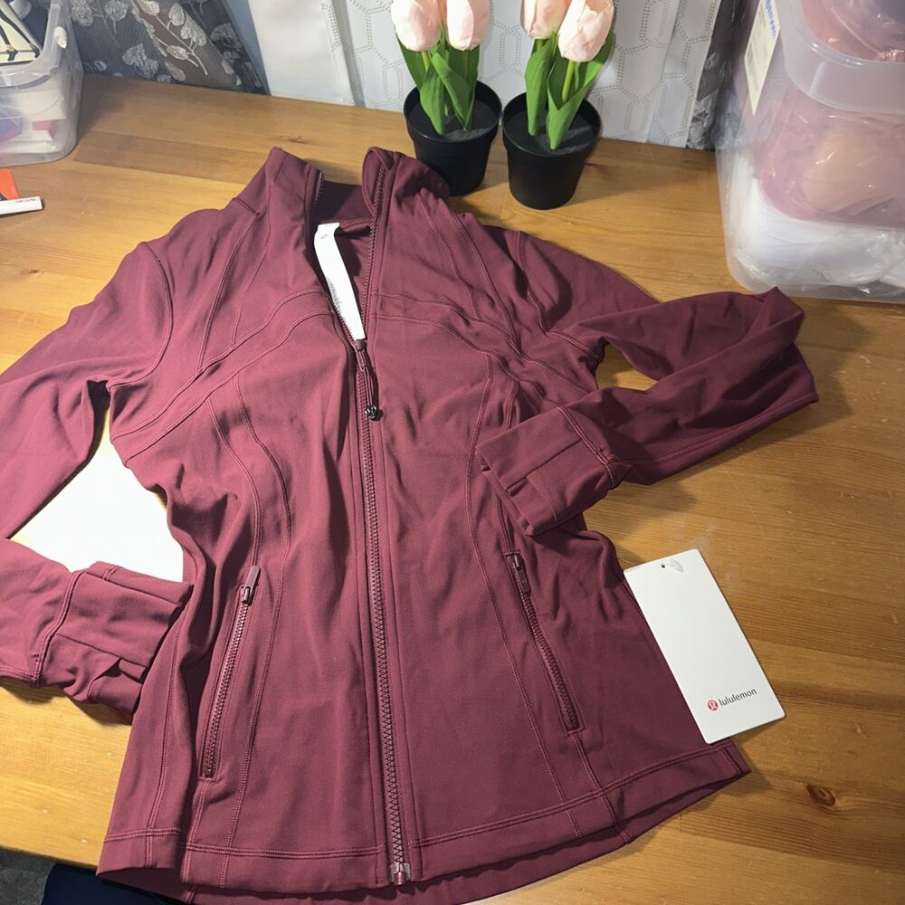 Lululemon Athletica Define Jacket Womens Burgundy Bay Size 8
